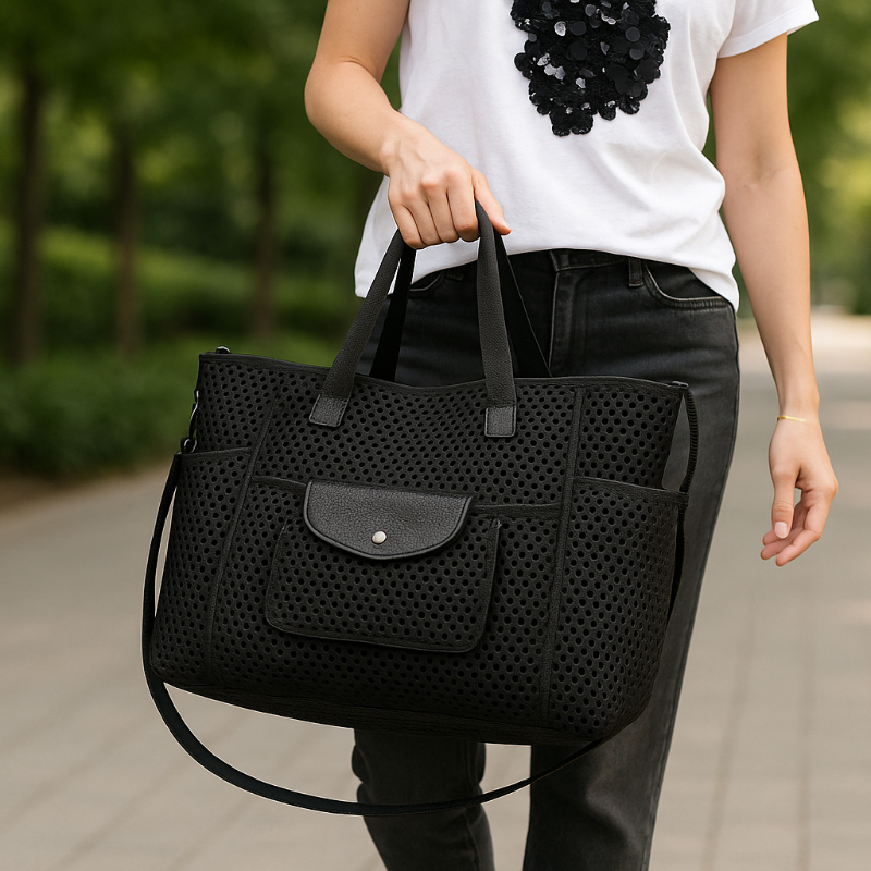 Tasche in der Hand getragen